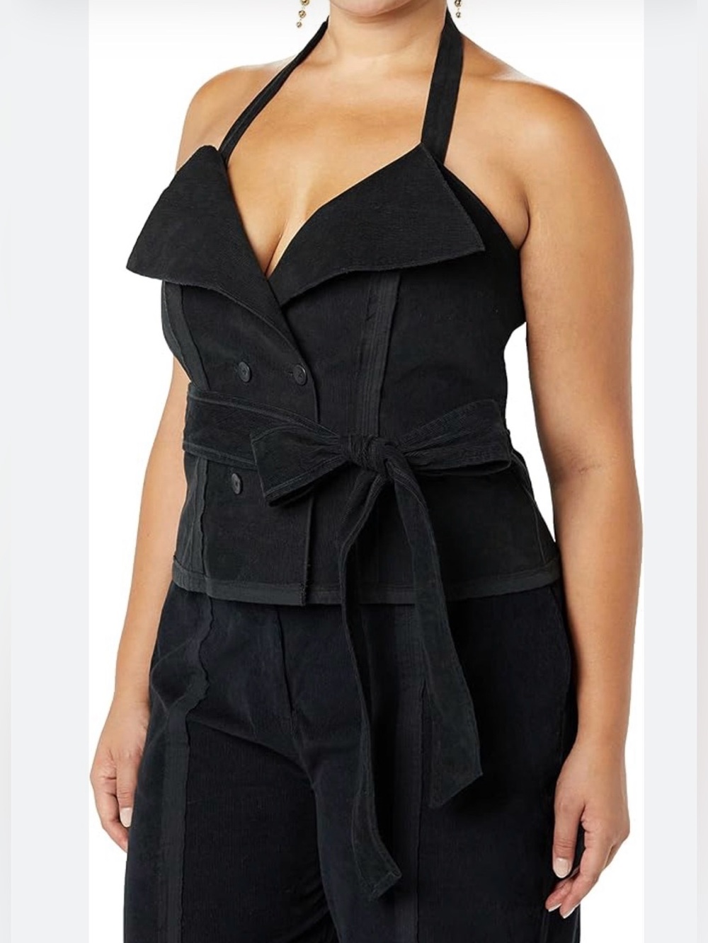 Making The Cut Deconstructed Corduroy Corset Top